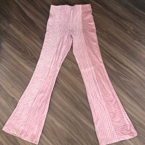 Free People Slim pull-on velvet flare pants